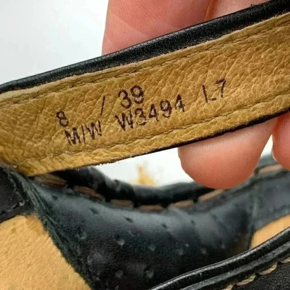 Born sandals 8 39 M/W black leather Espadrilles - Picture 11 of 13